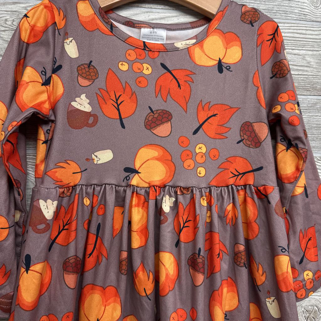 LS Dress Leaves Acorns 4-5