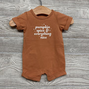 Shorty Romper Pumpkin Spice & Everything Nice NB