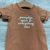 Shorty Romper Pumpkin Spice & Everything Nice NB