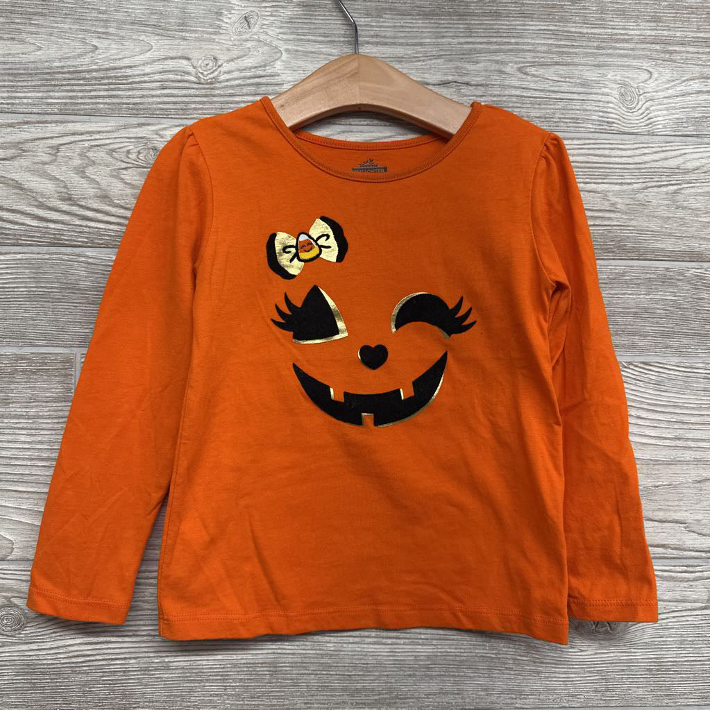 LS Shirt Pumpkin Face 4T