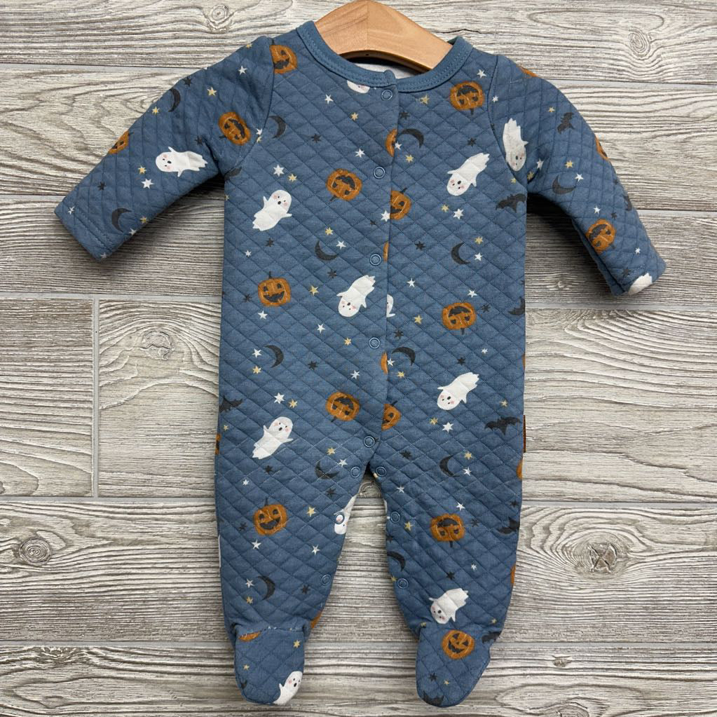 LS Quilted Outfit Ghosts Pumpkins 3-6M