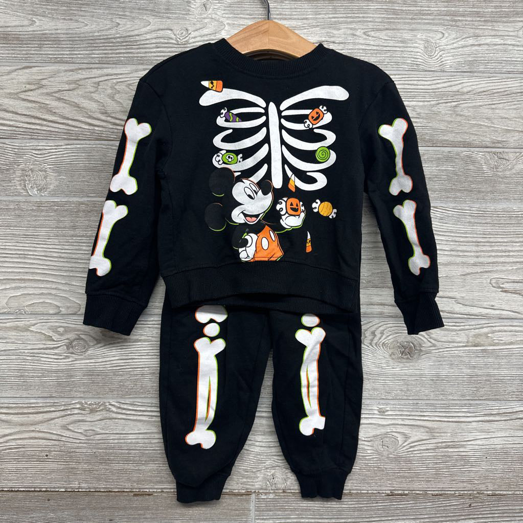 Crewneck & Joggers Mickey Mouse Skeleton 2T