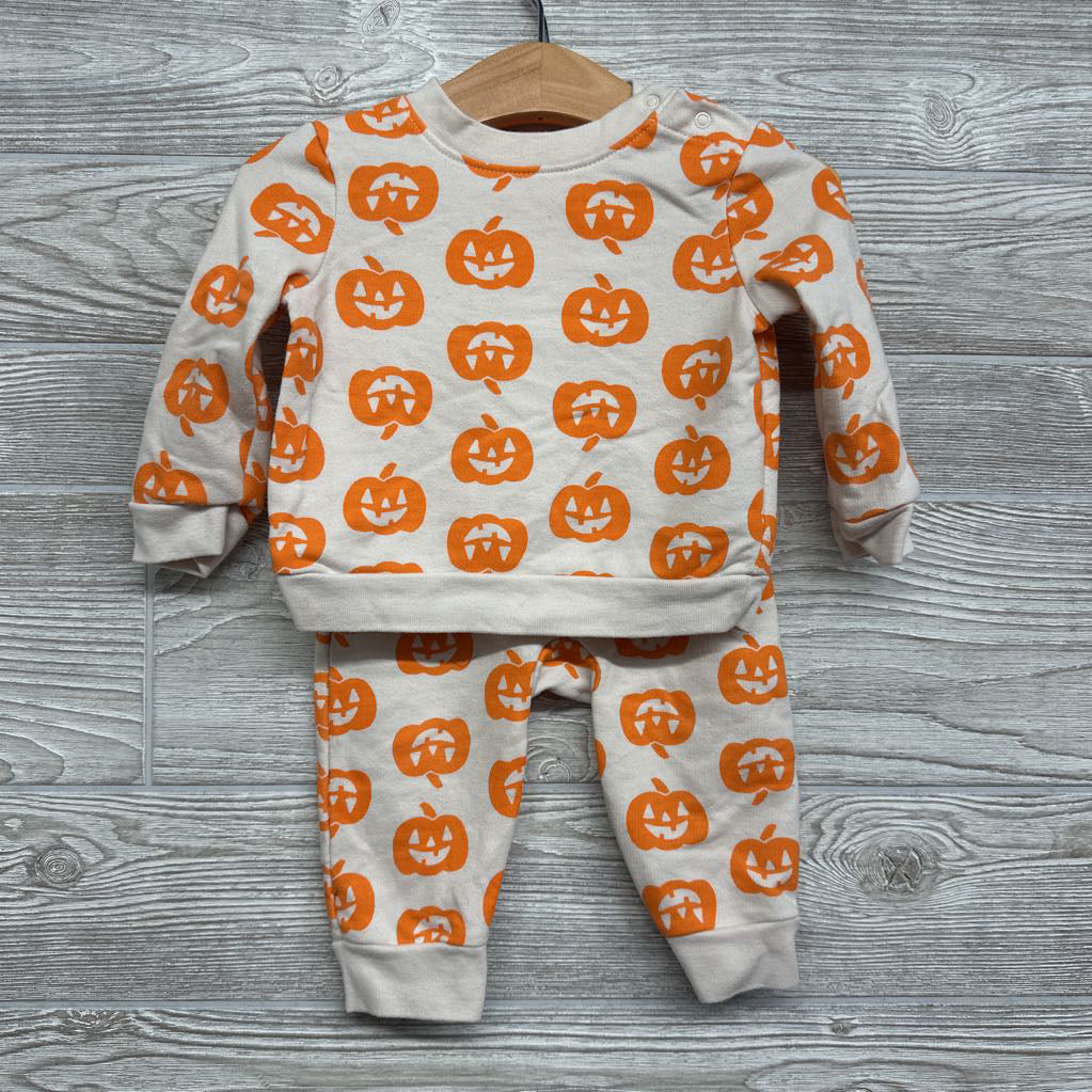Crewneck & French Terry Joggers Pumpkins 6-9M