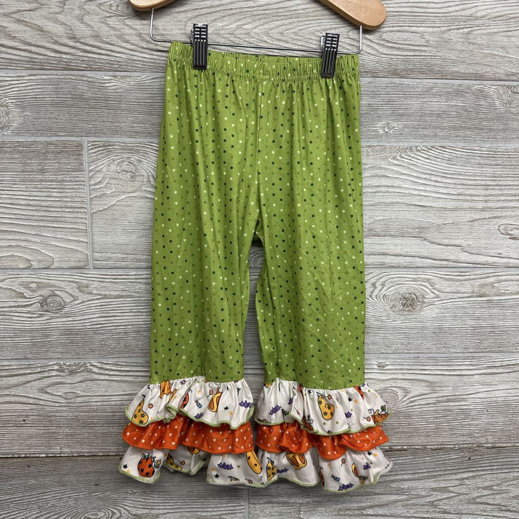 Flutter Sleeve Tunic & Ruffle Pants Pumpkins Candy 3T