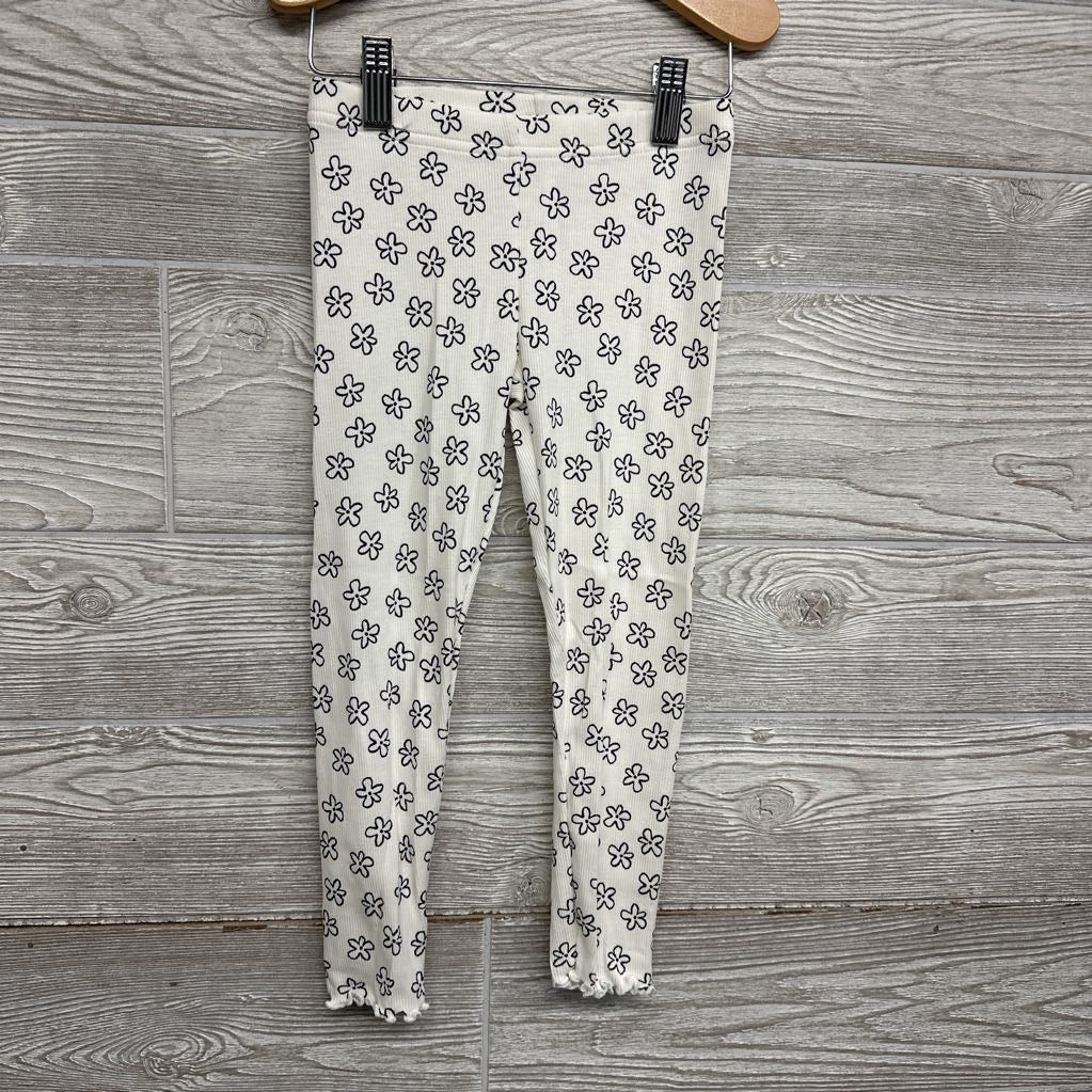 Ribbed Leggings Flowers 5T