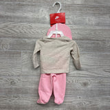 NEW LS Shirt, Waffle Knit Footed Pants & Hat NB