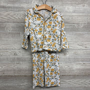 2 Pc LS Button Up PJs Flowers 4T