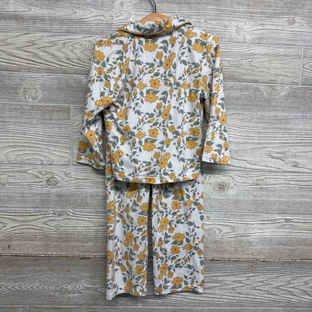 2 Pc LS Button Up PJs Flowers 4T
