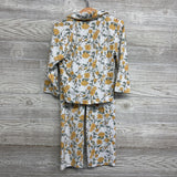 2 Pc LS Button Up PJs Flowers 4T