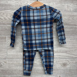 2 Pc LS Plaid PJs 12M