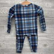 2 Pc LS Plaid PJs 12M