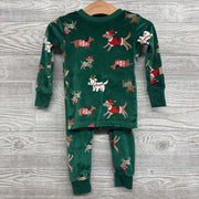 2 Pc LS Cozy PJs Santa Dogs 18M
