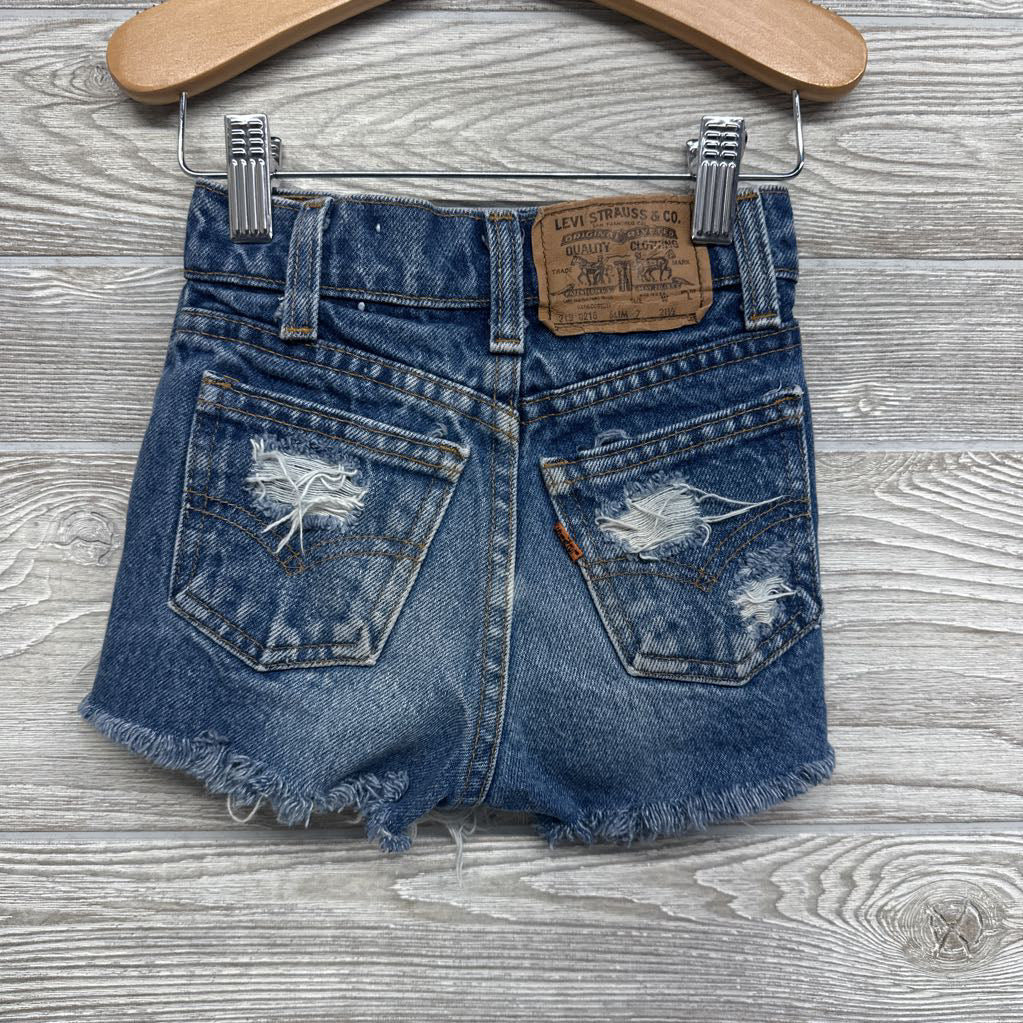 Distressed Denim Shorts Frayed 7 Slim