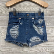 Distressed Denim Shorts Frayed 4T