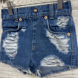 Distressed Denim Shorts Frayed 4T