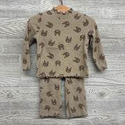 LS Ribbed Mock Neck Shirt & Flare Pants Reindeer 12-18M