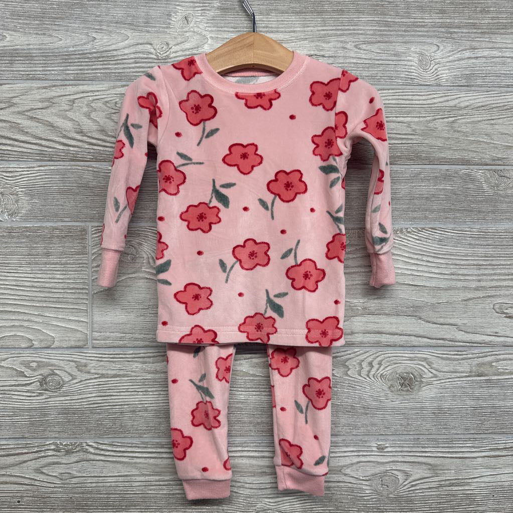 2 Pc LS Cozy PJs Flowers 18M
