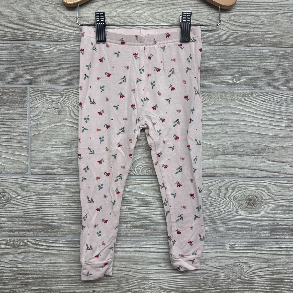 2 Pc LS Bamboo PJs Flowers 18M