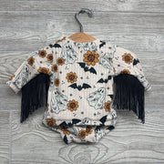 LS Ribbed Fringe Shirt & Bummies Ghosts Flowers NB