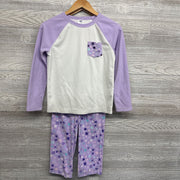2 Pc LS Fleece PJs Chest Pocket Stars 12