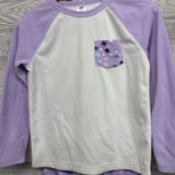 2 Pc LS Fleece PJs Chest Pocket Stars 12