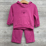 French Terry Hoodie & Sweatpants Embroidered Logo 18-24M