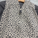 Ribbed Leggings, Bodysuit & Animal Print Vest 18M
