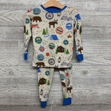 2 Pc Bamboo Pj Moose, Trees* 2t