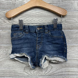 Denim Shorts Eyelet Hem 2t