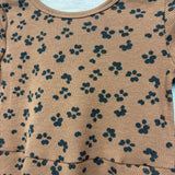 Ribbed LS Dress Animal Print 4t