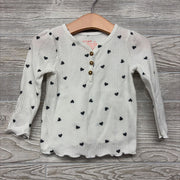 Henley LS Shirt Hearts 18M