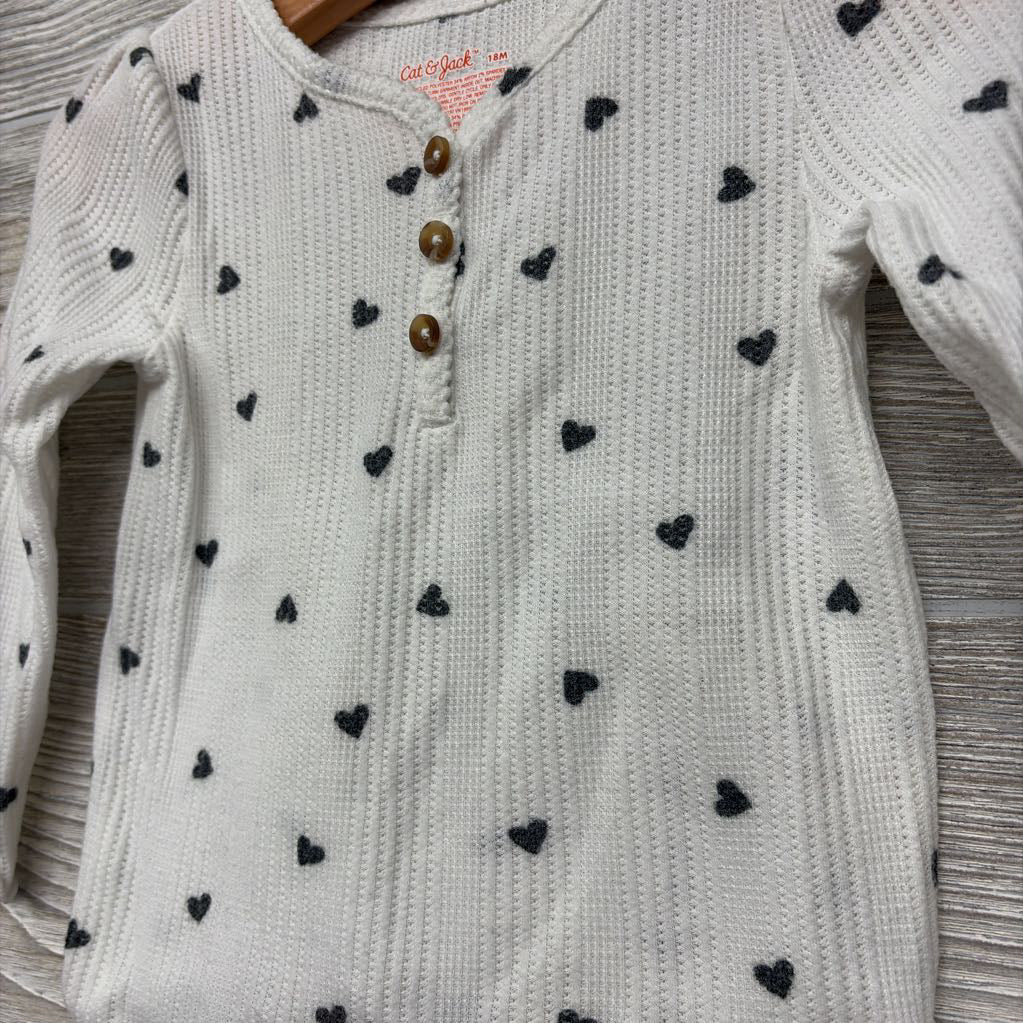 Henley LS Shirt Hearts 18M