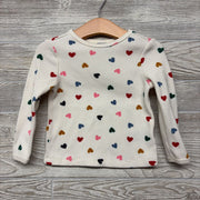 Waffle Knit Shirt Hearts 2t