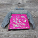 NEW Denim Jacket Back Flip Sequins 2t