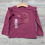 NEW LS Shirt Ruffles Hedgehog 2t