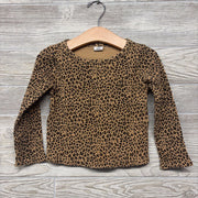 Waffle Knit LS Shirt Animal Print 3t