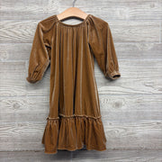 Velour Ruffle Dress 4t