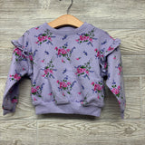 Ruffle Crewneck Flowers 2t