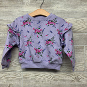 Ruffle Crewneck Flowers 2t