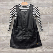 Faux Leather Jumper Striped Mocked LS Shirt 24M