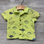Button Up SS Shirt Dinosaurs 0-3M