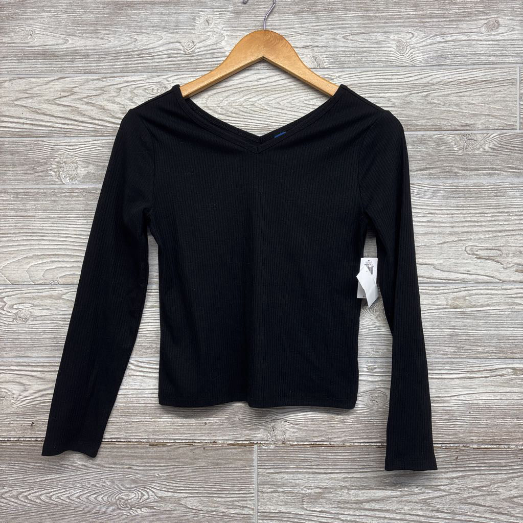 NEW LS Ribbed V Neck Shirt 14-16