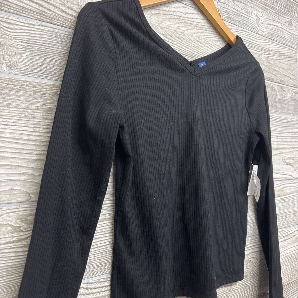 NEW LS Ribbed V Neck Shirt 14-16