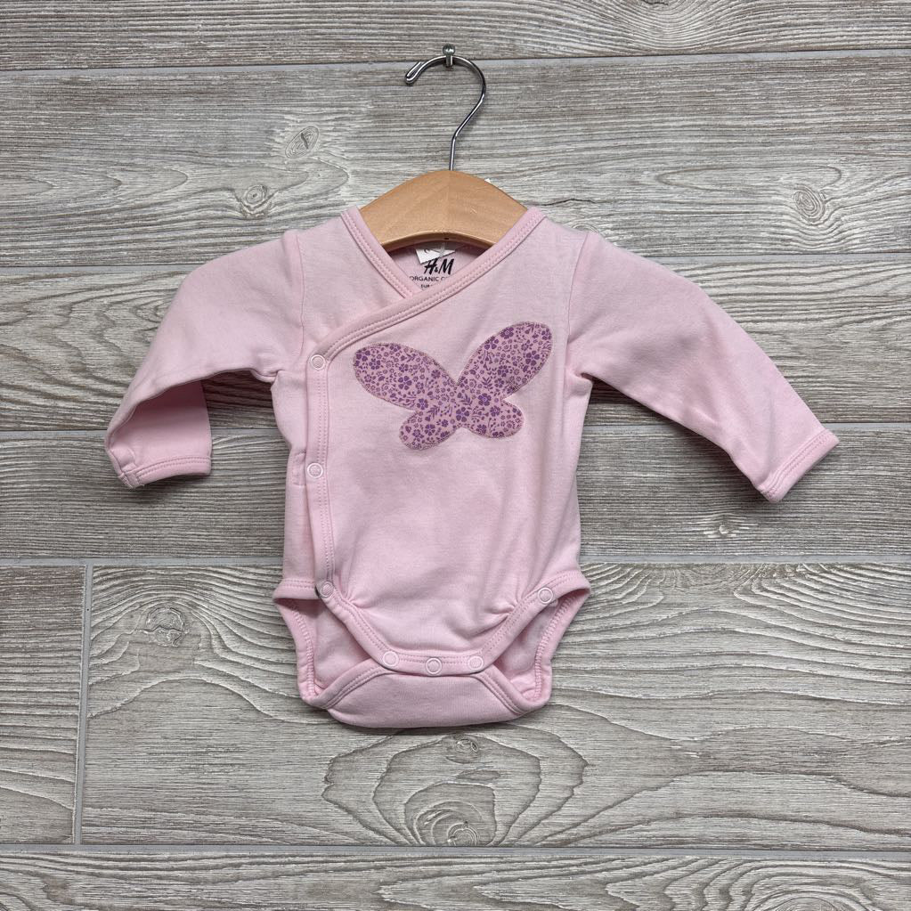 Organic Side Snap Bodysuit Heart 1-2M