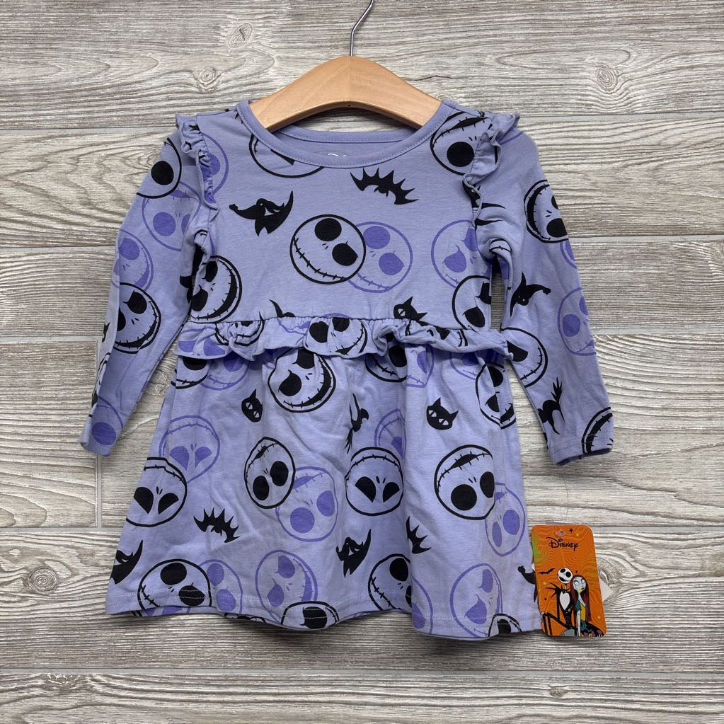 NEW LS Dress Jack Skellington 18M