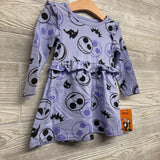 NEW LS Dress Jack Skellington 18M