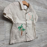 Button Up SS Shirt Parrot 4t