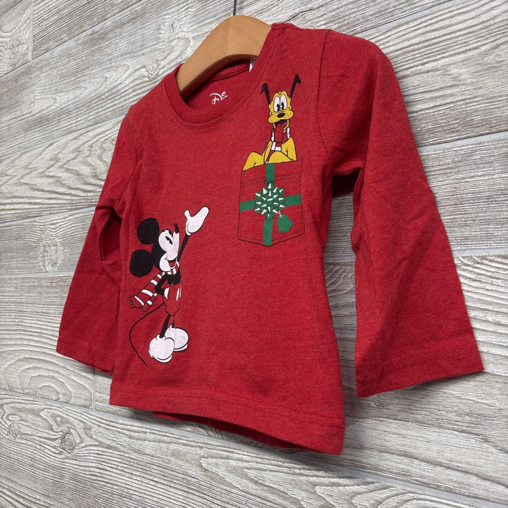 LS Shirt Mickey & Pluto 3t