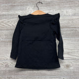 LS Shirt Ruffle Shoulder Moon, Stars 4t