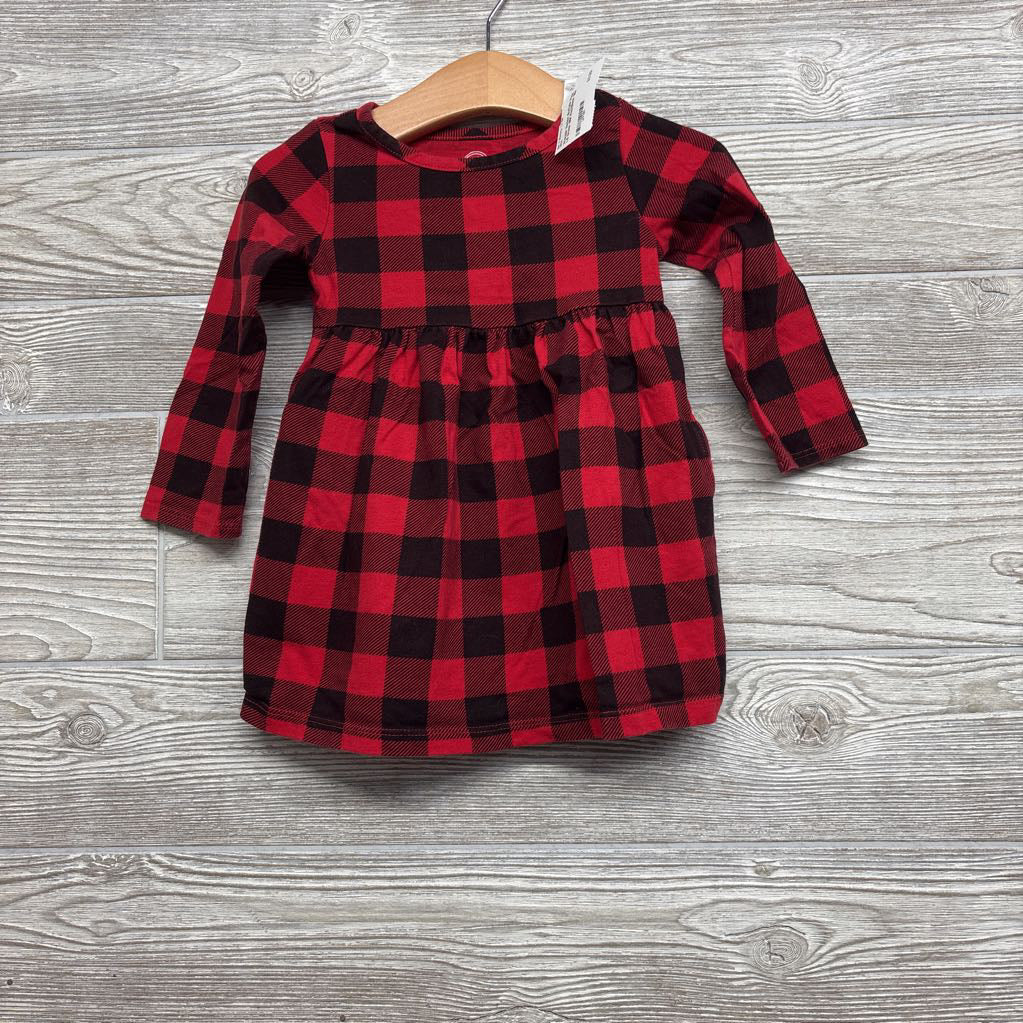 Buffalo Plaid LS Dress 24M